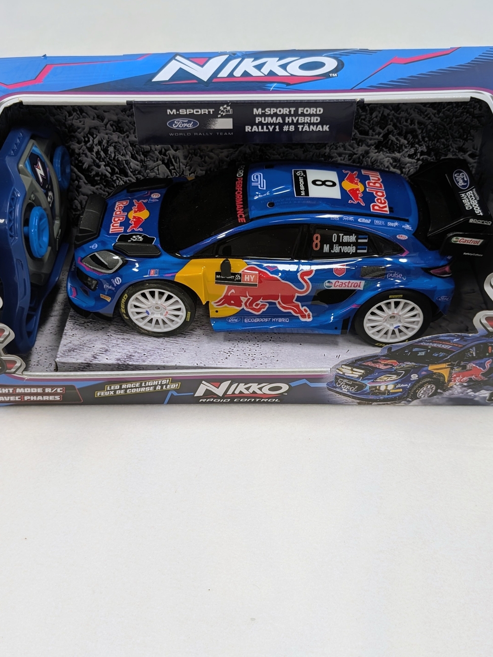 Nikko 1:18 RC Night Mode M-Sport Ford Puma Hybrid Rally1 Rally Car LED Lights
